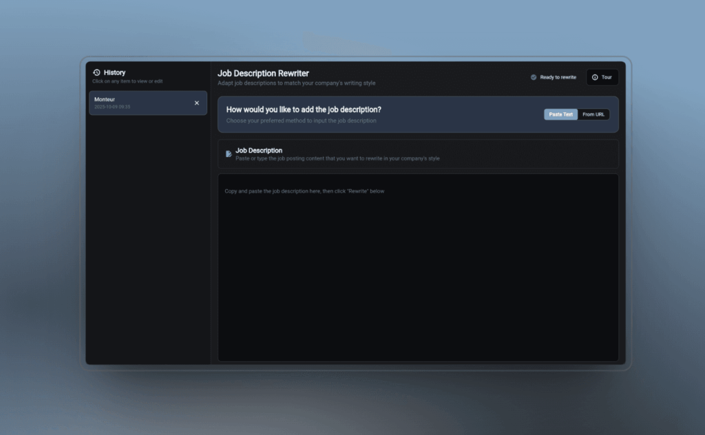 Job vacancy description rewriter for agencies